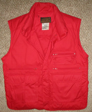 Eddie Bauer Goose Down Vest Vintage Quilted Puffer Cargo POCKETS Photo Hunt Fish