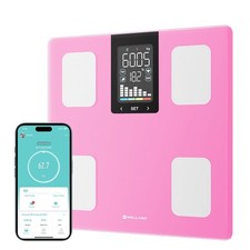 FITDAYS Smart Body Fat Scale, Bluetooth Composition Analyzer, 400lbs Pink, 1...