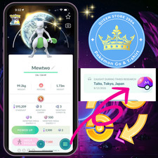 Shiny Mewtwo Shundo   10th Anniversary Backgr...