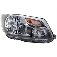Scheinwerfer Rechts H4 Glasklar Schwarz FüR VW Caddy III Kombi 2KB 2KJ 2CB 2CJ