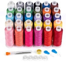 Sewing Thread, 30 Color Assortment, 500 Yards Polyester Thread, Sewing Kit fo...