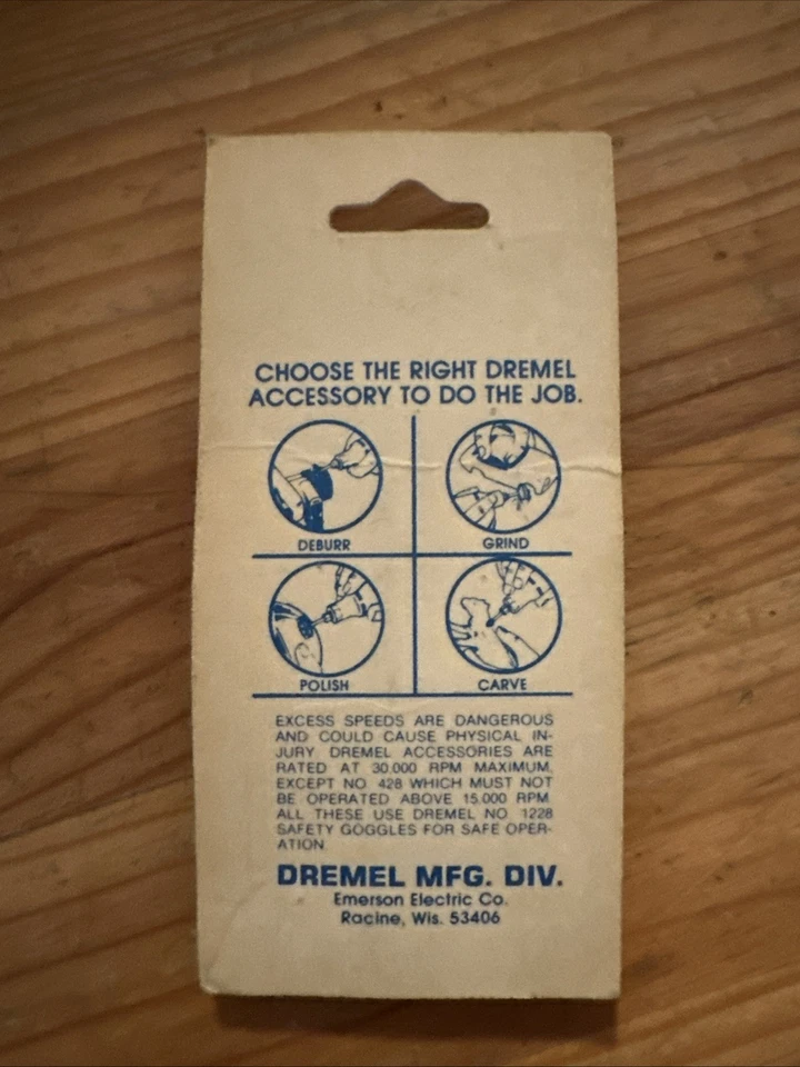 Dremel - #415 - Piedra de vestir - Vintage - Nuevo de Lote Antiguo Foto 2 de 2