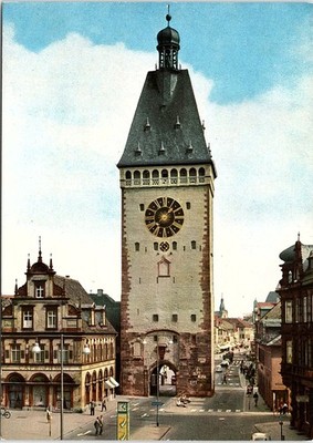 Vtg Unposted Postcard Old Gate Altpoertel Medieval West City Gate Speyer Germany