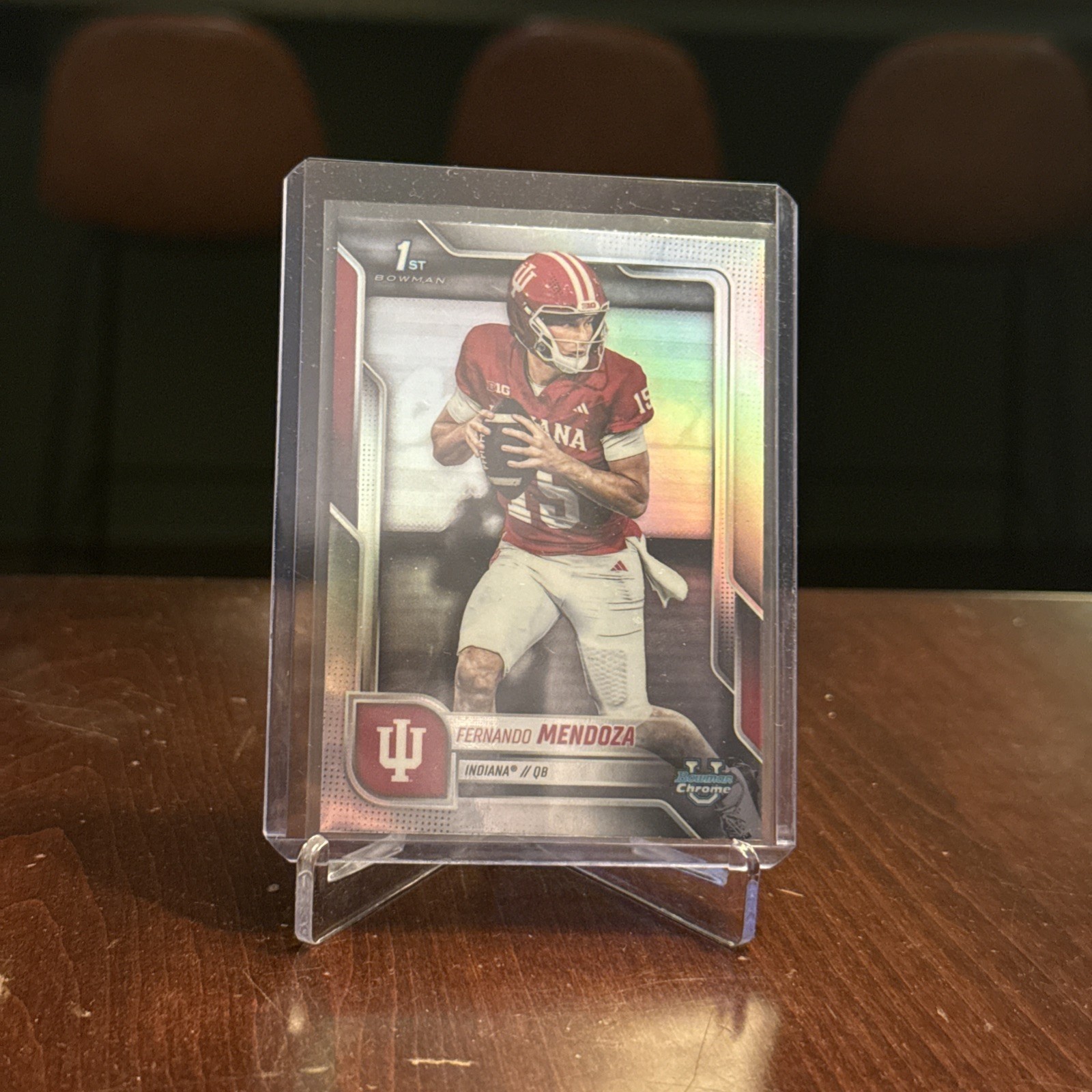 2025 Bowman U Chrome Fernando Mendoza 1st Refractor 109 RC Indiana 