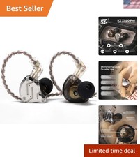 KZ ZS10 Pro Hybrid IEM Earphones with Detachable Cable - Black Finish