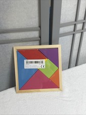 Children s Wood Educational Tangram Puzzle- Brand New In Sealed Packaging