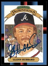 1988 Donruss #22 Glenn Hubbard In Person Signed Auto 68564