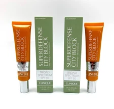 2 Pack:  Clinique SuperDefense City Block Broad Spectrum SPF 50 ~ 1.4 oz*2=2.8oz