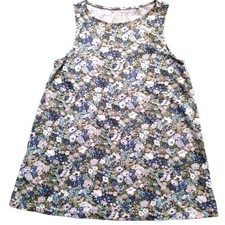 Uniqlo Liberty Print Sleeveless Tunic Multicolor Cotton Rayon Used