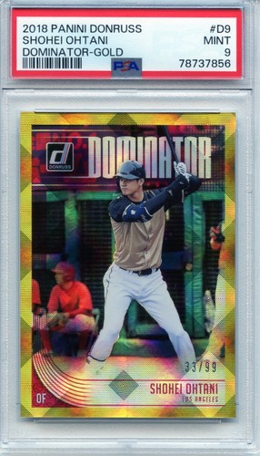 Shohei Ohtani [Gold] #D9 2018 Panini Donruss Dominator card