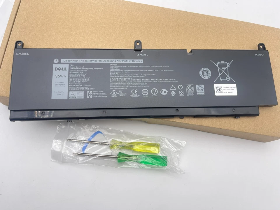 Batería genuina para computadora portátil PKWVM para Dell Precision 7550 7560 7750 7760 P44E P93F Foto 3 de 4