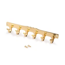 Highpoint Key-Box 6-Hook Strip Brass Plated