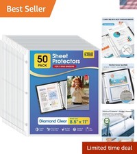Sheet Protectors 8.5 x 11 Inch, Clear Top Loading Page Protectors for 3 Ring ...