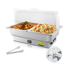 Electric Chafing Dish, 2 x 4.5QT Half Size Electric Chafing Dish Buffet Set w...