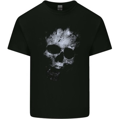 Freaky Skull Biker Gothic Kinder T-Shirt Gildan 64000b Schwarz