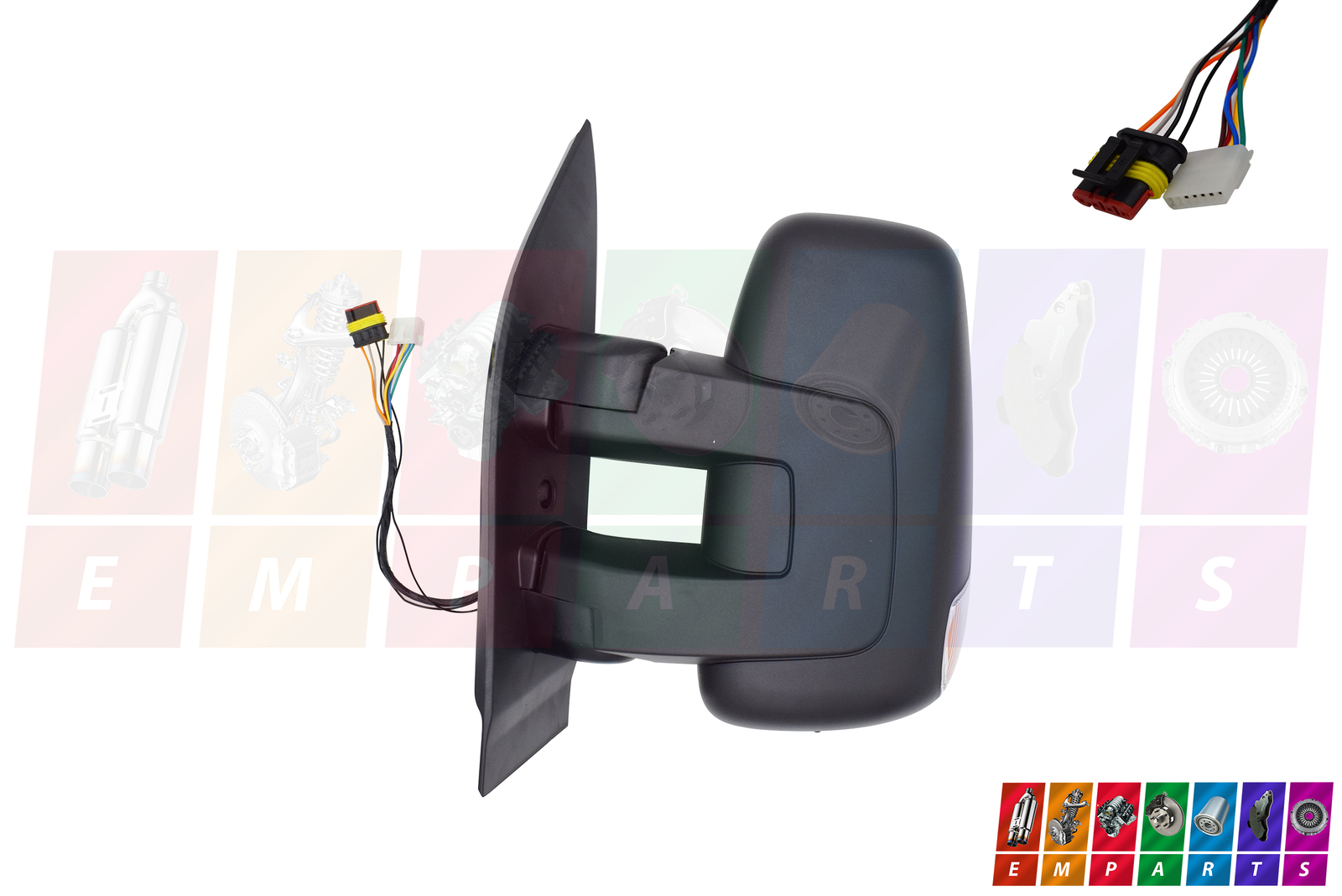 Left Short Arm Door Mirror for Iveco Daily 2014 2019 Electric Heated N