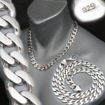 112g 20'' CURB CUBAN CHAIN HEAVY LINK 925 STERLING SOLID SILVER MENS NECKLACE PRE