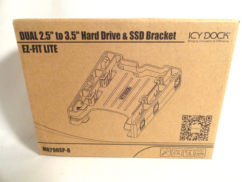 ICY DOCK EZ-FIT LITE DUAL 2.5" TO 3.5" HARD DRIVE & SSD BRACKET MB290SP-B - Picture 2 of 5