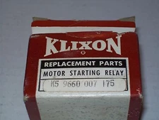 NEW KLIXON 9660-007-175 1/4-1/3HP MOTOR START RELAY 13.8A ON / 11.5A OUT P970