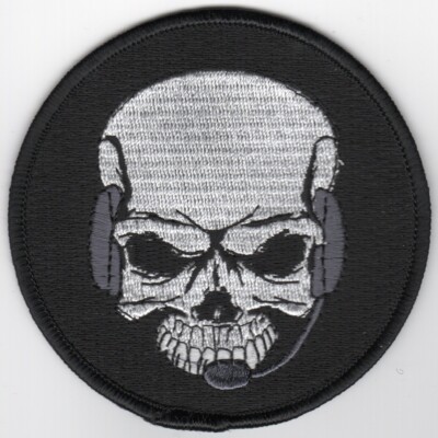 E-2C SKULL WITH HEADSET MOLES HAWKEYES AIRCRAFT BLACK MILITARY ...