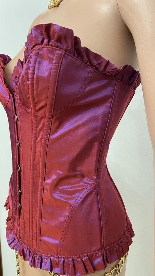 AGENTE PROVOCADOR RARO CORSÉ OPALESCENTE BORGOÑA TALLA: MEDIO AB Foto 3 de 4