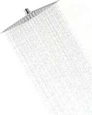 Hibbent Fixed Shower Head 12 Inch, Stainless Steel Rain Shower Head, Square Rain