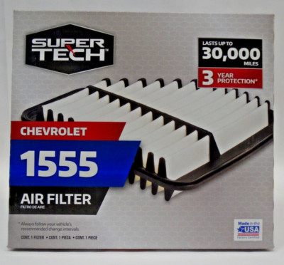 Super Tech 1555 Air Filter 3K Miles Compare To Fram CA9969 for Select Chevy F/S