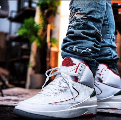 New 11 Nike Air Jordan 2 Retro OG Origins Italy White Fire Red