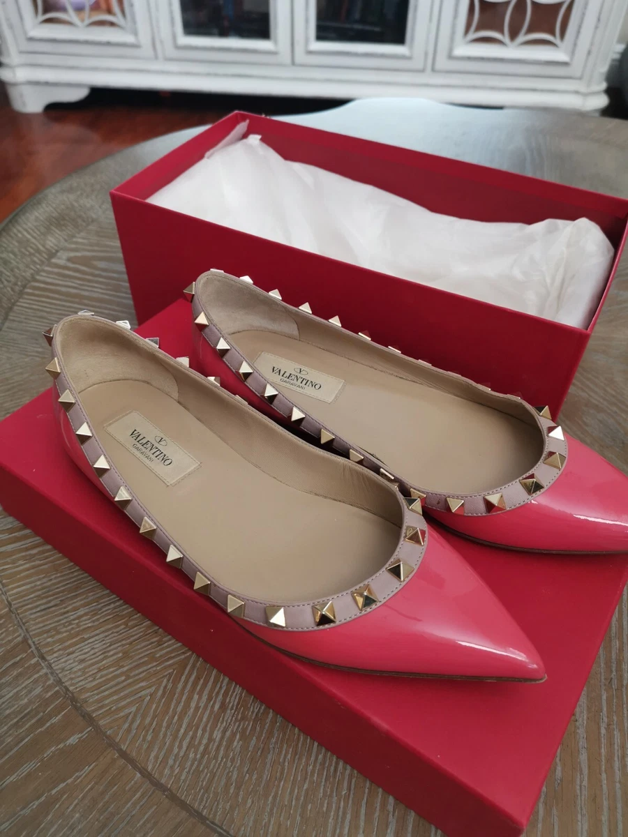 Valentino Rockstud Flats Pink Size 36 eBay