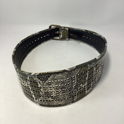 BCBGMaxazria Wide Belt Snakeskin BCBG Max Azria BELT Stylish Wide Green Snakeskin Faux  main image 4