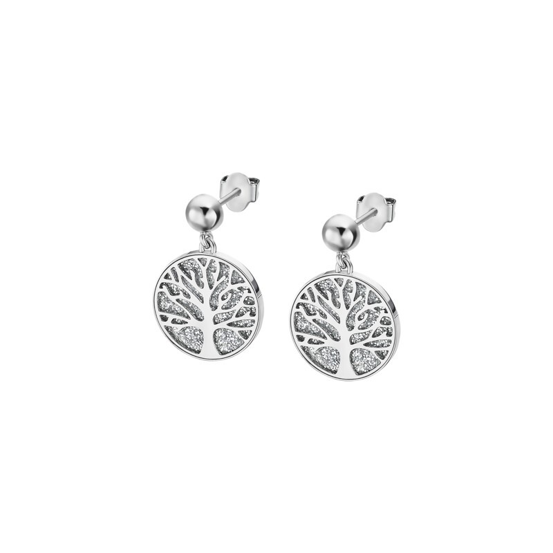 Orecchini Donna Lotus Style Pendenti In Acciaio Con Albero Della Vita LS2225/4/1