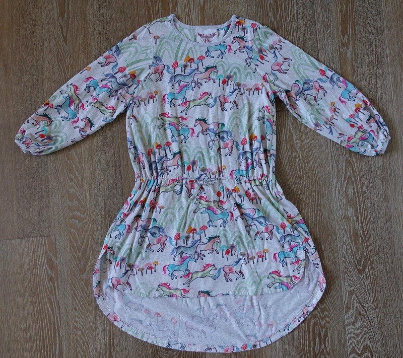 Paper Wings Girls Horse Print High Low Dress/Tunic  Size 10 EUC
