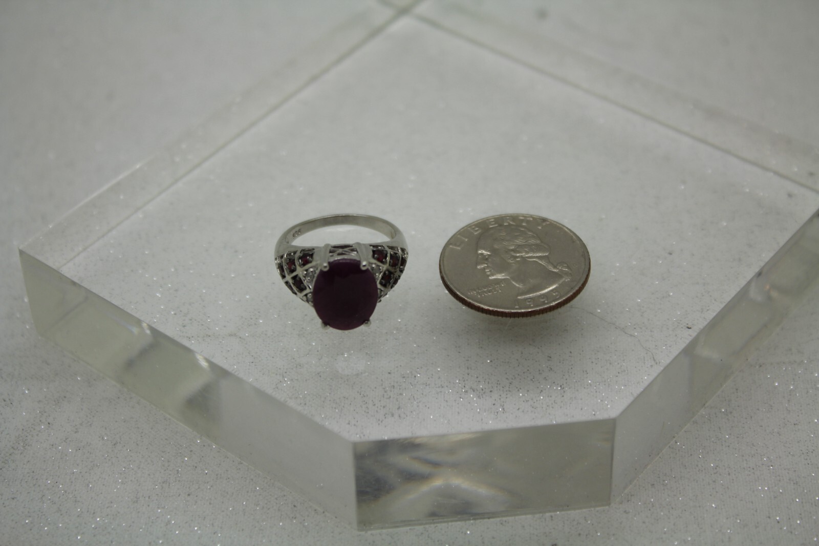 Sterling Silver .925 NATURAL RUBY ELEVATED DESIGN… - image 12