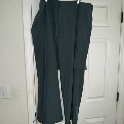 High Waisted Stretchtech Cargo Tapered Ankle Pants Old Navy 2x Dark Ivy Green