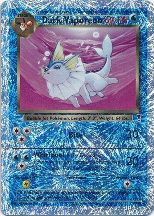 Dark Vaporeon - 9/110 - Pokemon Legendary Collection Reverse Holo Rare Card NM