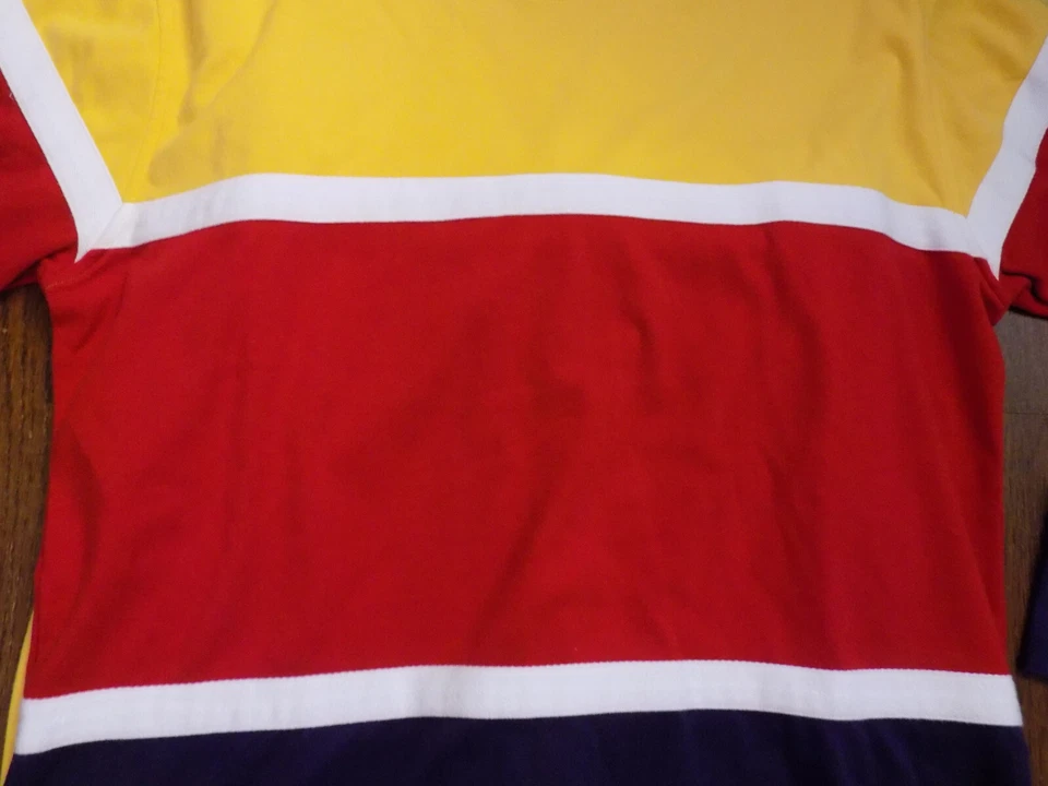Vtg Sweatsuit Jones New York Rugby Top Red Yellow Blue Color Block & pants M/L - Image 4 of 4