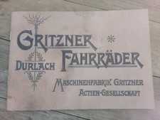 Gritzner Fahrradkatalog ca. 1912 Nachdruck reprint copie catalogue vélo ancien
