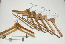 Advertising New York Hotel Helmsley Wood Coat/Suit Hanger Clothes Lot of Vintage