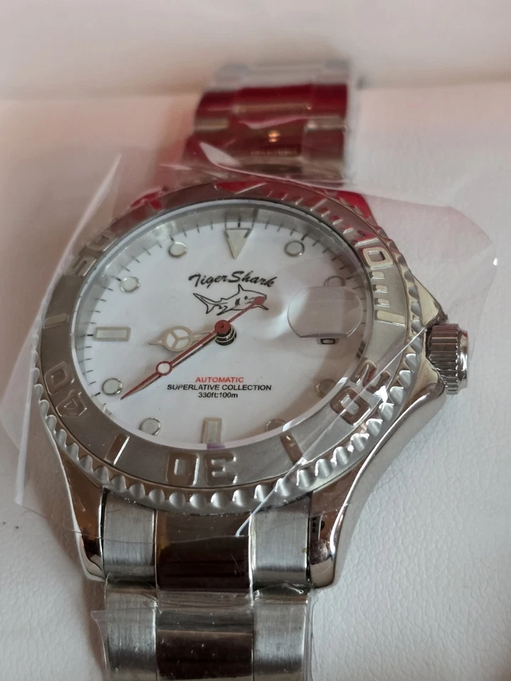 Reloj Hombre Charles Hubert Automático, Acero Inoxidable Esfera Blanca. Nuevo.  Foto 2 de 4