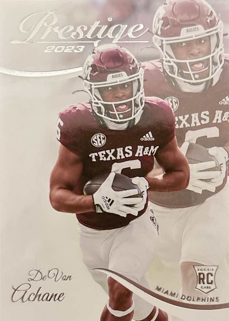 2023 Panini Prestige - Rookies #328 Miami Dolphins (RC) De'Von Achane