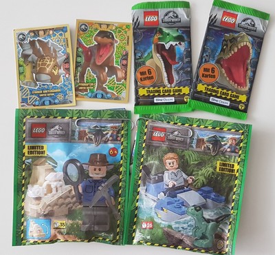 LEGO Jurassic World Limited Edition Minisets 2x Sammelkarten Booster + 2...