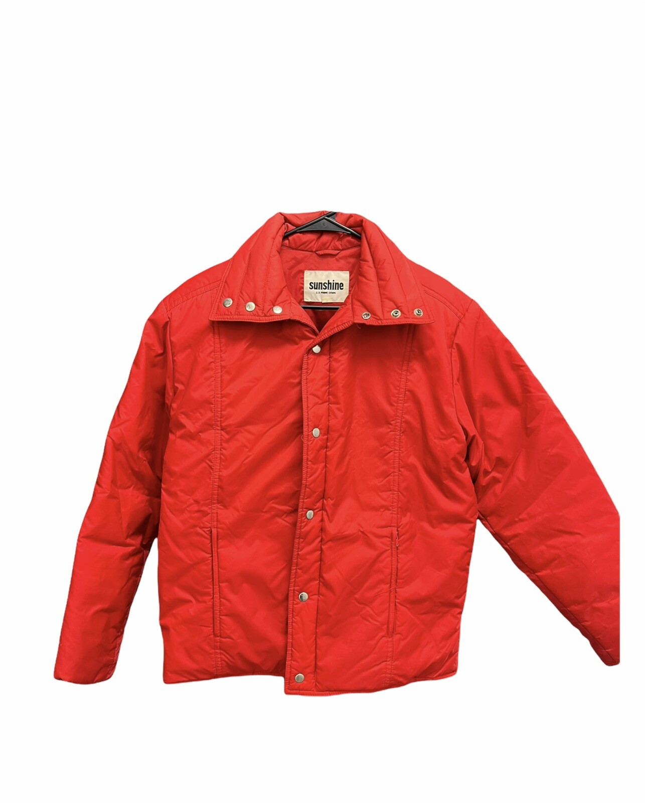 Vintage Red Puffer Jacket for Women Cozy Winter Outerwear-image