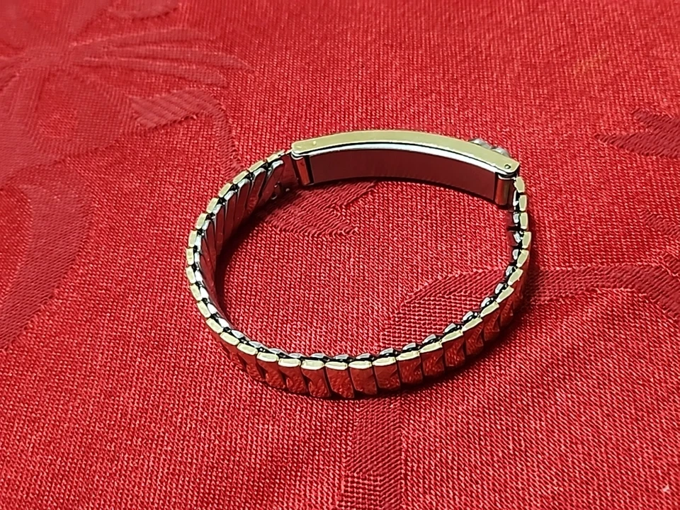 Brazalete Vintage Jacoby Bender JB 1/20 10 Kt Oro Ident Flex Band Usado Foto 3 de 4