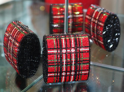 KATHRINE BAUMANN MICRO MINI TARTAN PLAID PURSE CLUTCH SHOULDER BAG
