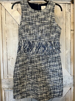 JB by Julie Brown NYC Gorgeous Tweed Blue Metallic Sleeveless Dress Size 6  | eBay