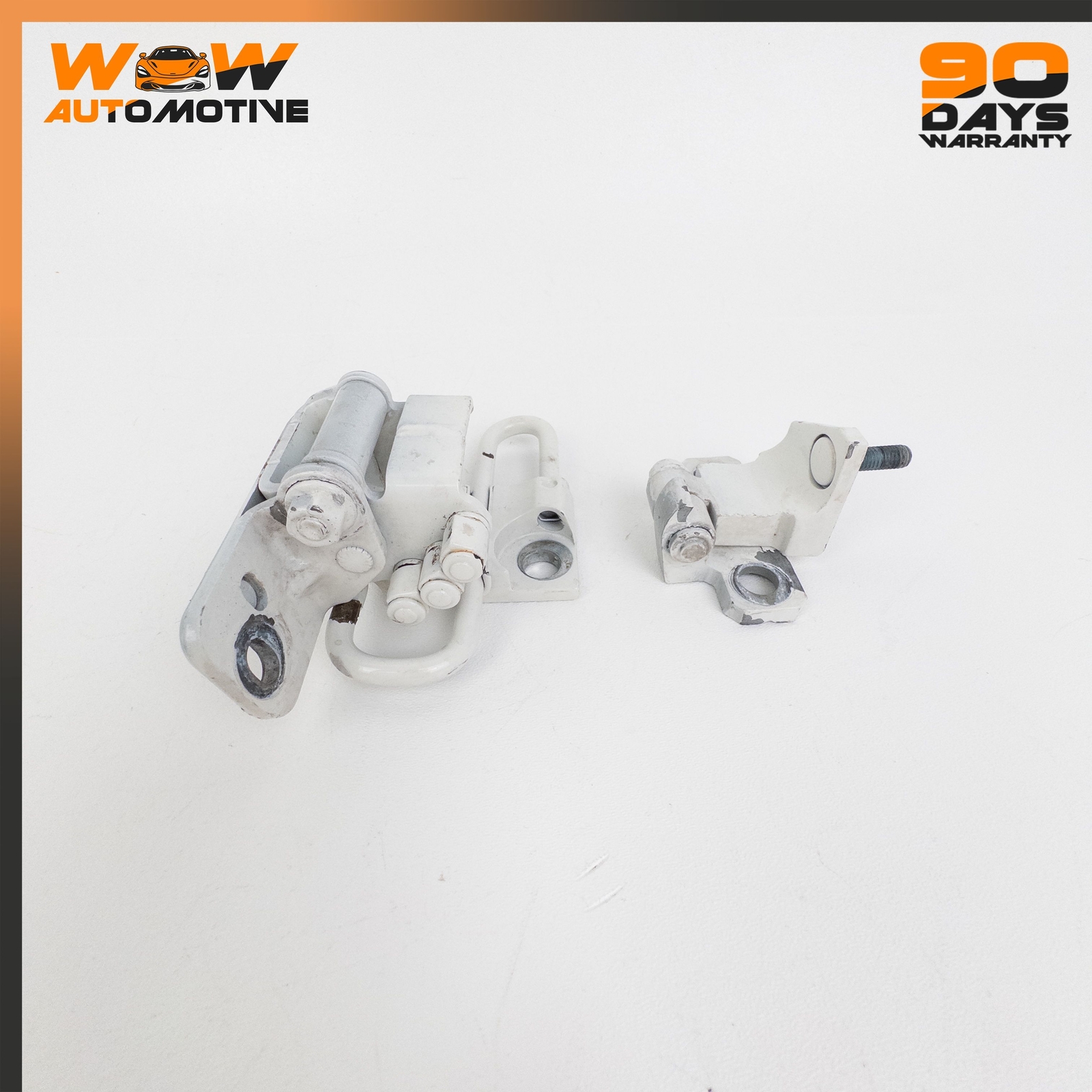 06-13 BENTLEY CONTINENTAL FLYING SPUR REAR LEFT DRIVER SIDE DOOR HINGE WHITE OEM