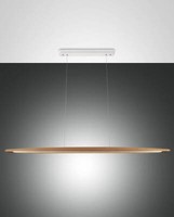 Fabas Luce Led Pendelleuchte Ribot 2000X65Mm 26W Warmweiß Eichenholz Dimmbar