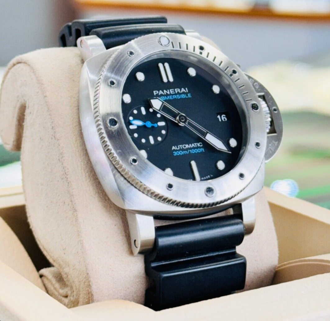 Panerai Luminor Submersible 42mm PAM973 Black Steel Watch PAM00973  BOX/PAPERS