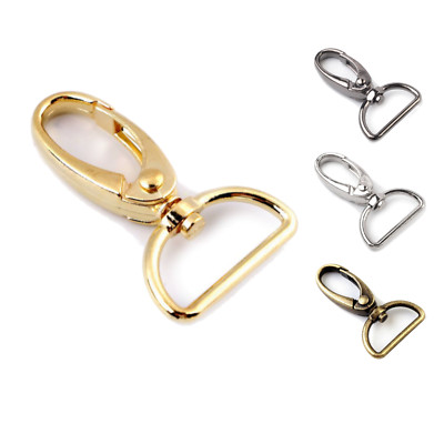 Taschenkarabiner 25mm Schwarz, Gold, Silber, Altmessing - 2 / 6 / 10 / 20 Stk.