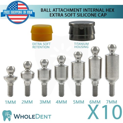 10x Inserto Tappo Silicone Morbido Loc Attacco Basso Overdenture